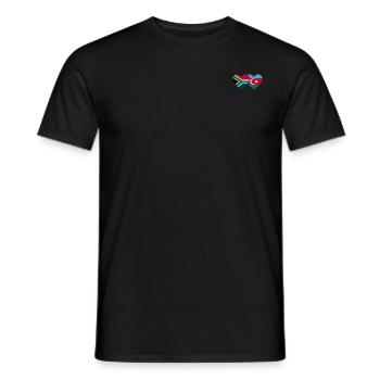 Südafrika Aserbaidschan Flagge Herz - Männer T-Shirt - Schwarz - Vorne - AI Model Male 178 light (178cm)