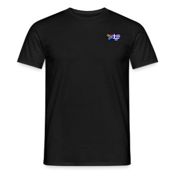 Südafrika Griechenland Flagge Herz - Männer T-Shirt - Schwarz - Vorne - AI Model Male 178 light (178cm)