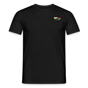 Bulgarien Südafrika Flagge Herz - Männer T-Shirt - Schwarz - Vorne - AI Model Male 178 light (178cm)