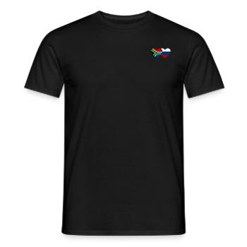 Südafrika Russland Flagge Herz - Männer T-Shirt - Schwarz - Vorne - AI Model Male 178 light (178cm)