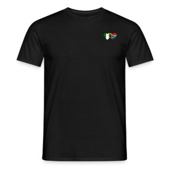 Irland Südafrika Flagge Herz - Männer T-Shirt - Schwarz - Vorne - AI Model Male 178 light (178cm)