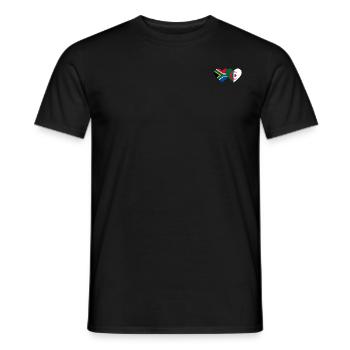Südafrika Algerien Flagge Herz - Männer T-Shirt - Schwarz - Vorne - AI Model Male 178 light (178cm)