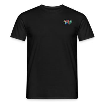Südafrika Turkmenistan Flagge Herz - Männer T-Shirt - Schwarz - Vorne - AI Model Male 178 light (178cm)