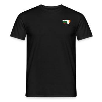 Bulgarien Irland Flagge Herz - Männer T-Shirt - Schwarz - Vorne - AI Model Male 178 light (178cm)
