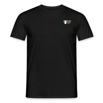 Irland Turkmenistan Flagge Herz - Männer T-Shirt - Schwarz - Vorne - AI Model Male 178 light (178cm)