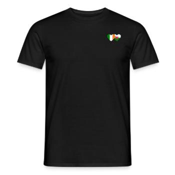 Ireland Wales Flag Heart - Men's T-Shirt - black - Front - AI Model Male 178 light (178cm)