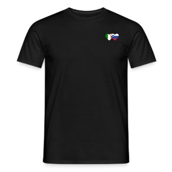 Irland Slowenien Flagge Herz - Männer T-Shirt - Schwarz - Vorne - AI Model Male 178 light (178cm)