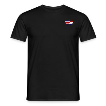 Costa Rica Holland Flag Heart - Men's T-Shirt - black - Front - AI Model Male 178 light (178cm)