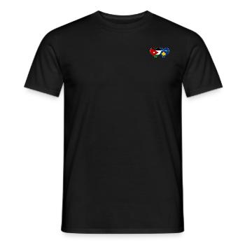 Jordanie Bosnie Drapeau Coeur - T-shirt homme - noir - Devant - AI Model Male 178 light (178cm)