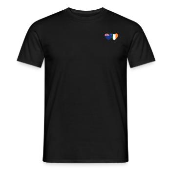 Neuseeland Irland Flagge Herz - Männer T-Shirt - Schwarz - Vorne - AI Model Male 178 light (178cm)