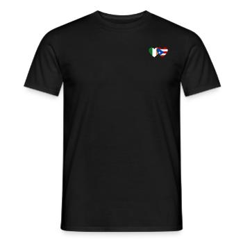 Irland Puerto Rico Flagge Herz - Männer T-Shirt - Schwarz - Vorne - AI Model Male 178 light (178cm)