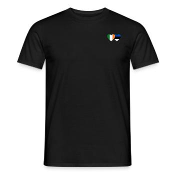 Irland Estland Flagge Herz - Männer T-Shirt - Schwarz - Vorne - AI Model Male 178 light (178cm)