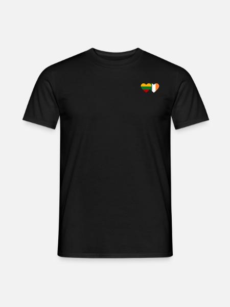 Lithuania Ireland Flag Heart - Men's T-Shirt - black