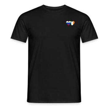 Russland Irland Flagge Herz - Männer T-Shirt - Schwarz - Vorne - AI Model Male 178 light (178cm)