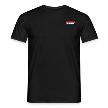 Paraguay Holland Heart Flag - Men's T-Shirt - black - Front - AI Model Male 178 light (178cm)