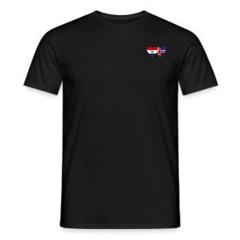 Paraguay Island Heart Flag - Men's T-Shirt - black - Front - AI Model Male 178 light (178cm)