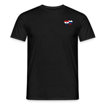 Paraguay Russia Heart Flag - Men's T-Shirt - black - Front - AI Model Male 178 light (178cm)