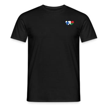Finnland Madagaskar Herz Flagge - Männer T-Shirt - Schwarz - Vorne - AI Model Male 178 light (178cm)