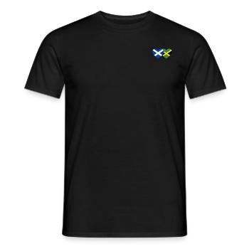 Schottland Jamaika Herz Flagge - Männer T-Shirt - Schwarz - Vorne - AI Model Male 178 light (178cm)