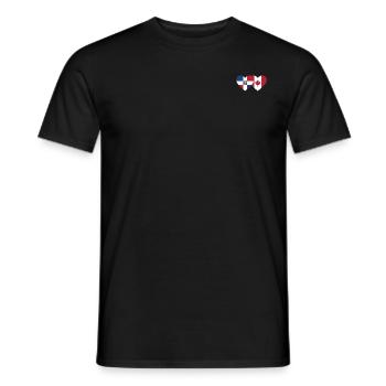 République dominicaine Canada Flag Heart - T-shirt homme - noir - Devant - AI Model Male 178 light (178cm)