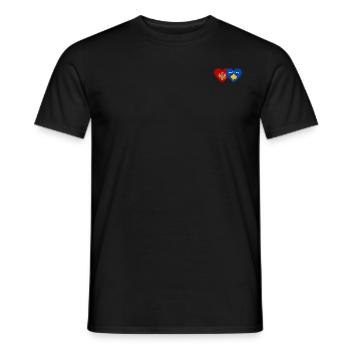 Montenegro Kosovo Flagge - Männer T-Shirt - Schwarz - Vorne - AI Model Male 178 light (178cm)