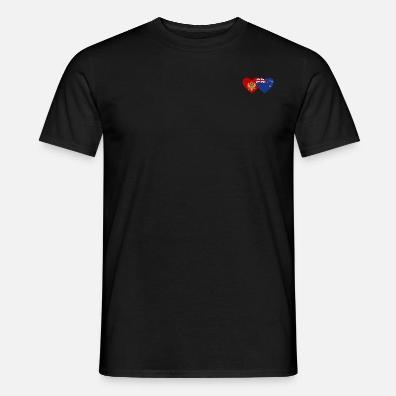 Montenegro Neuseeland Flagge - Männer T-Shirt - Schwarz