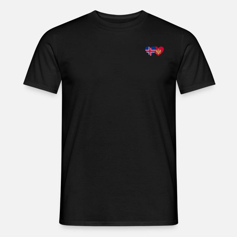 Island Montenegro Flagge - Männer T-Shirt - Schwarz