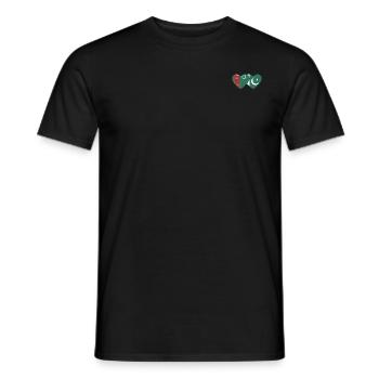 Türkmenistan Pakistan Flagge Herz - Männer T-Shirt - Schwarz - Vorne - AI Model Male 178 light (178cm)