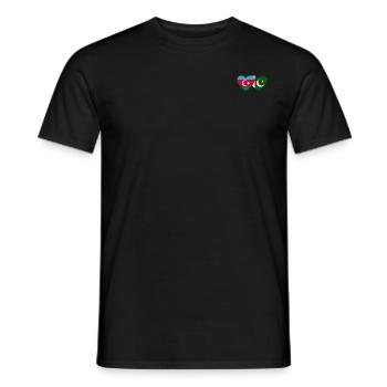 Azerbaijan Pakistan Flag Heart - Men's T-Shirt - black - Front - AI Model Male 178 light (178cm)