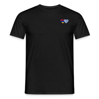Armenien Griechenland Flagge Herz - Männer T-Shirt - Schwarz - Vorne - AI Model Male 178 light (178cm)