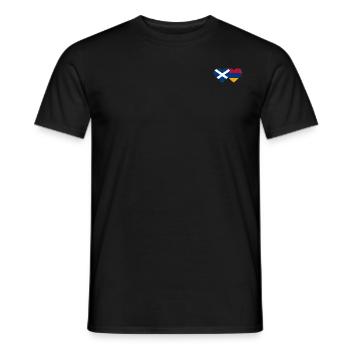 Schottland Armenien Flagge Herz - Männer T-Shirt - Schwarz - Vorne - AI Model Male 178 light (178cm)