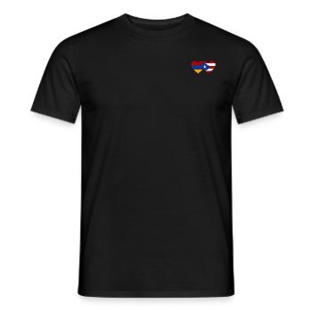 Armenia Cuba flag heart - Men's T-Shirt - black - Front - AI Model Male 178 light (178cm)