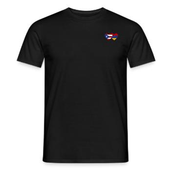 Cuba Armenia Flag Heart - Men's T-Shirt - black - Front - AI Model Male 178 light (178cm)