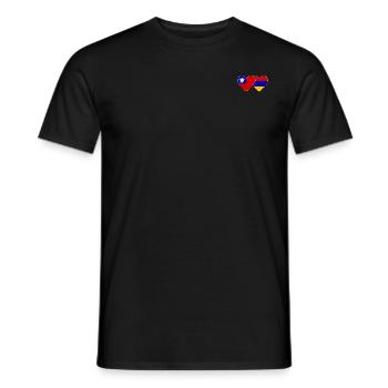 Taiwan Arménie drapeau coeur - T-shirt homme - noir - Devant - AI Model Male 178 light (178cm)
