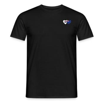 Südkorea Neuseeland Flagge Herz - Männer T-Shirt - Schwarz - Vorne - AI Model Male 178 light (178cm)