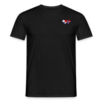 Panama Norway Flag Heart - Men's T-Shirt - black - Front - AI Model Male 178 light (178cm)