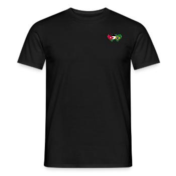 Drapeau de la Jordanie Brésil Coeur - T-shirt homme - noir - Devant - AI Model Male 178 light (178cm)