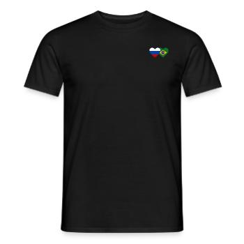 Drapeau de la Russie et du Brésil - T-shirt homme - noir - Devant - AI Model Male 178 light (178cm)