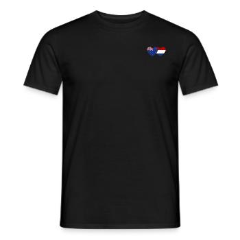 Cœur de drapeau de Nouvelle-Zélande - T-shirt homme - noir - Devant - AI Model Male 178 light (178cm)