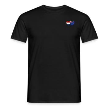 Holland Neuseeland Flagge Herz - Männer T-Shirt - Schwarz - Vorne - AI Model Male 178 light (178cm)