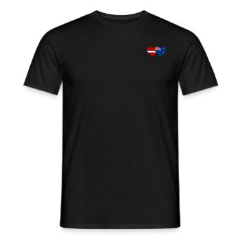 Lettonie Drapeau néo-zélandais - T-shirt homme - noir - Devant - AI Model Male 178 light (178cm)