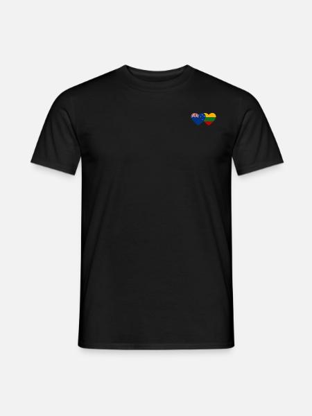 New Zealand Lithuania flag - Men's T-Shirt - black