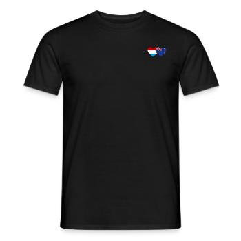 Luxemburg Neuseeland Flagge Herz - Männer T-Shirt - Schwarz - Vorne - AI Model Male 178 light (178cm)
