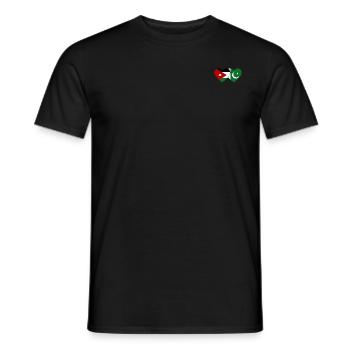 Jordan Pakistan Flag Heart - Men's T-Shirt - black - Front - AI Model Male 178 light (178cm)
