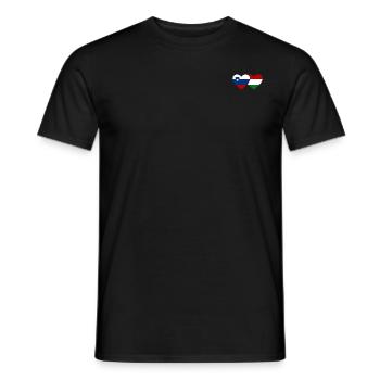 Slowenien Ungarn Flagge Herz - Männer T-Shirt - Schwarz - Vorne - AI Model Male 178 light (178cm)