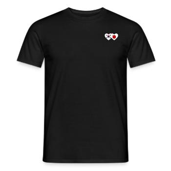 Südkorea Japan Flagge Herz - Männer T-Shirt - Schwarz - Vorne - AI Model Male 178 light (178cm)