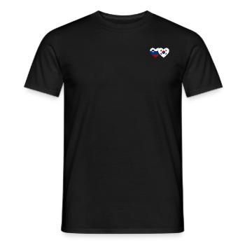 Slowenien Südkorea Flagge Herz - Männer T-Shirt - Schwarz - Vorne - AI Model Male 178 light (178cm)