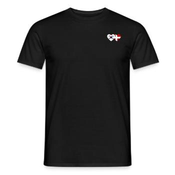 Südkorea Dänemark Flagge Herz - Männer T-Shirt - Schwarz - Vorne - AI Model Male 178 light (178cm)