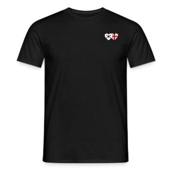 Südkorea Georgien Flagge Herz - Männer T-Shirt - Schwarz - Vorne - AI Model Male 178 light (178cm)
