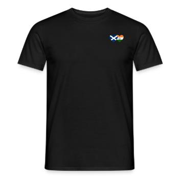 Schottland Indien Flagge Herz - Männer T-Shirt - Schwarz - Vorne - AI Model Male 178 light (178cm)